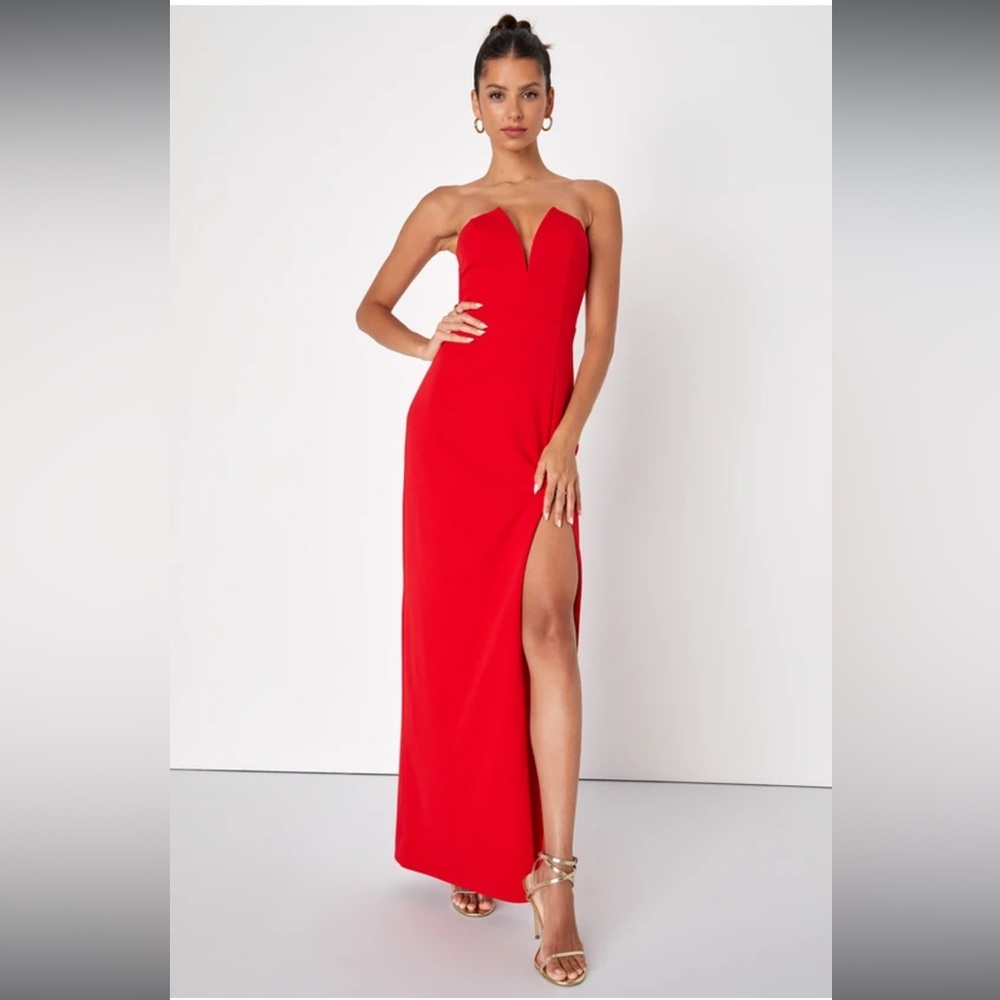NWT-Dedicated to Glamour Red Strapless Dress